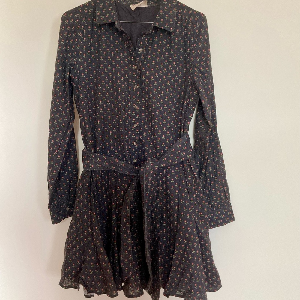 Sezane Floral Black Dress size 36 Small